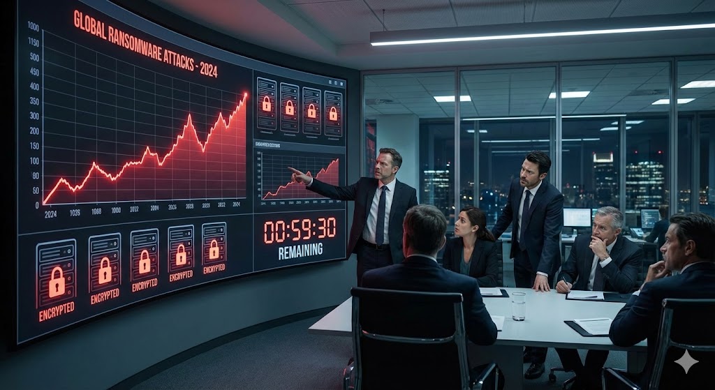Estadísticas de ataques ransomware en empresas durante 2026.