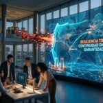 Expertos en ciberseguridad garantizando la continuidad digital de una empresa en España y Colombia ante ataques cibernéticos.