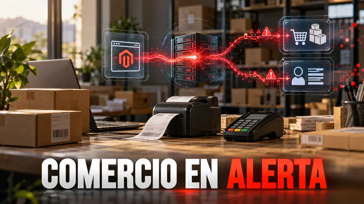 Tienda en revisión de seguridad bajo el titular Comercio en alerta.