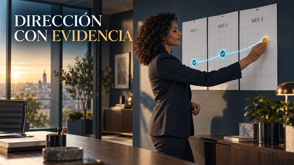 Directiva señala el tercer hito de un calendario físico de gobierno de seguridad, bajo el titular Dirección con evidencia.