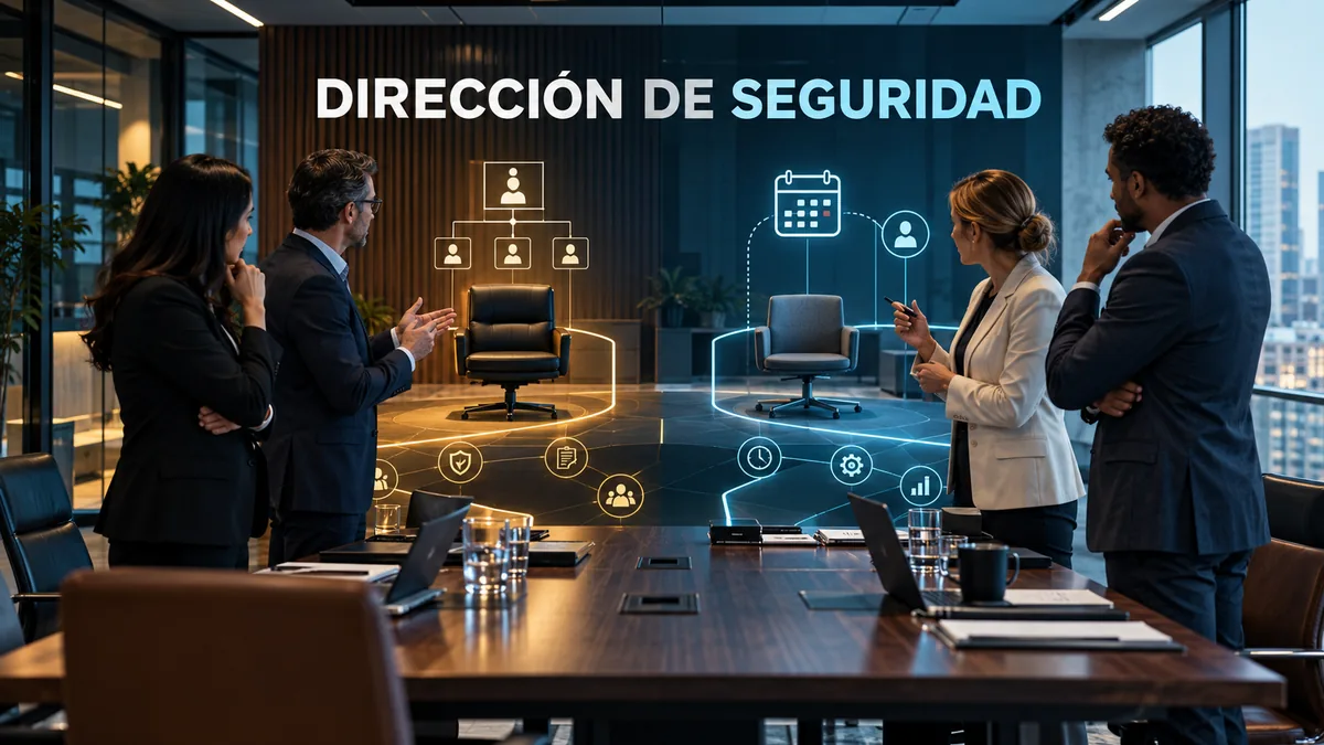 Equipo directivo compara dos modelos de liderazgo bajo el titular Dirección de seguridad.