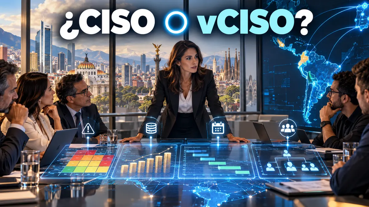 Portada editorial que pregunta si una empresa necesita CISO o vCISO.