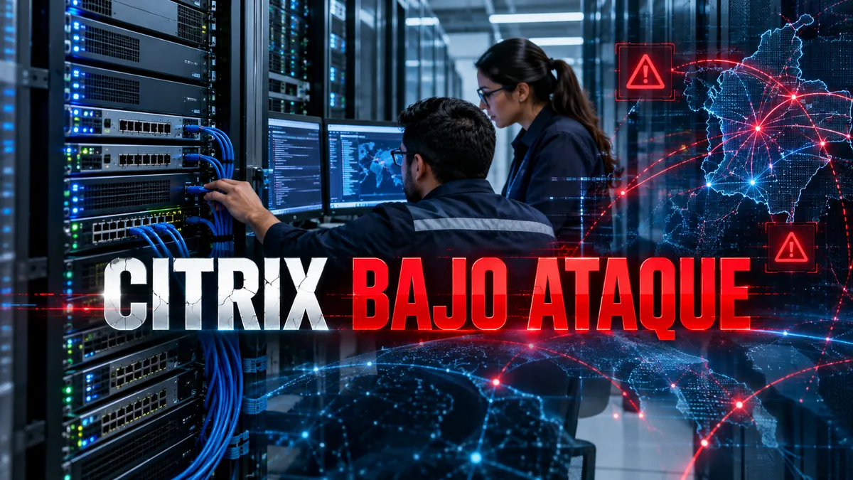 Operadores revisan appliances de red y alertas de acceso remoto bajo el titular Citrix bajo ataque.