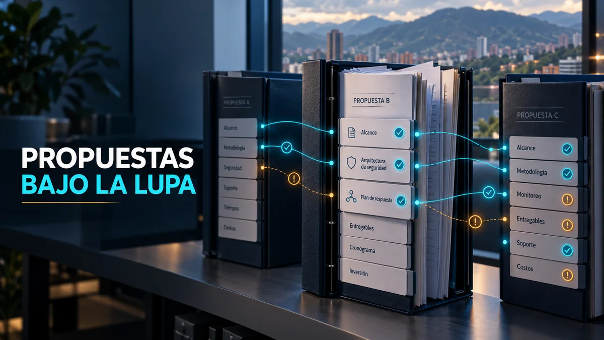 Tres propuestas físicas conectadas por criterios de alcance y evidencia, con el titular Propuestas bajo la lupa.