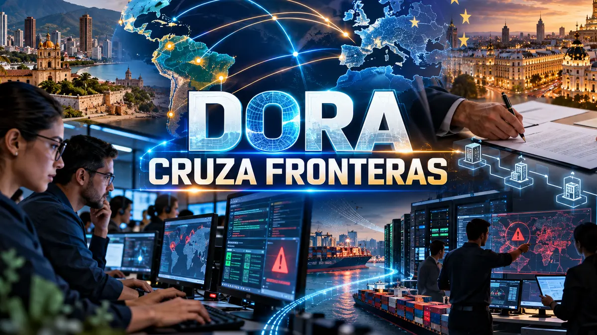 Portada editorial sobre DORA y proveedores TIC entre LATAM y España.