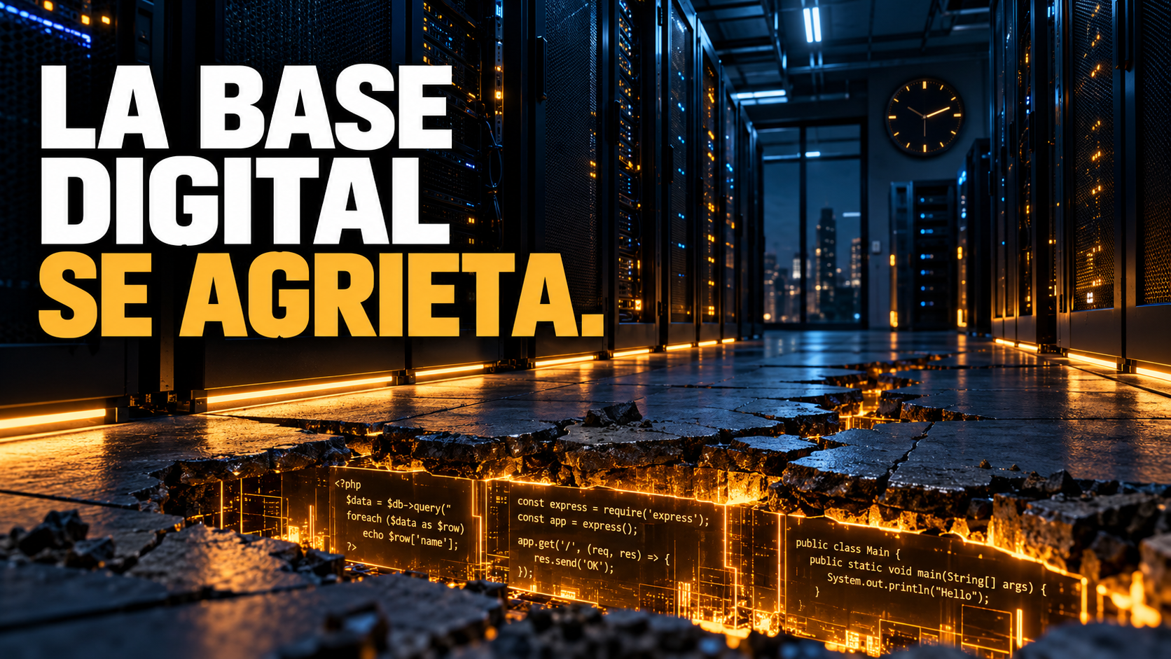 Centro de operaciones correlaciona servidores PHP, Node.js y Java con una ventana crítica de actualización